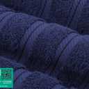 American Soft Linen Luxury 6 Piece Towel Set, 2 Bath Towels 2 Hand Towel 2 Washcloths, 600 GSM 100% Cotton Turkish Towels for Bathroom, Navy Blue Towel Sets, 6 Pc Towel Set