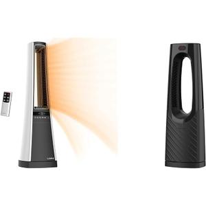 Lasko Oscillating Bladeless Ceramic Tower Space Heater for Home with Enhanced Safety, Adjustable Thermostat & Oscillating Bladeless Ceramic Tower Space Heater for Home with Enhanced Safety