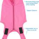 Dog Surgery Recovery Suit - After Spay, Abdominal Wounds Post Surgical Recovery, Anti Licking Breathable Dog Onesies for Small, Medium & Large Pet, Alternative Bandages Cone E-Collar, Pink, XL