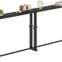 Gewudraw 78.7" Console Table Set of 2, Sofa Table with Adjustable Height 19.9"-31.5", Skinny Behind Couch Table for Living Room, Entryway,Bedroom,Black