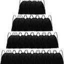Black Drawstring Bags 28 PCS Drawstring Backpack Bulk String Backpack Cinch Bag Sackpack for Men Women Gym (Black)