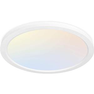 hykolity 12 Inch Selectable CCT LED Round Flat Panel Light, 24W 3000K/4000K/5000K, Edge-Lit Flush Mount Ceiling Light Fixture for Kitchen, Bedroom, Laundry and Closet Room, White