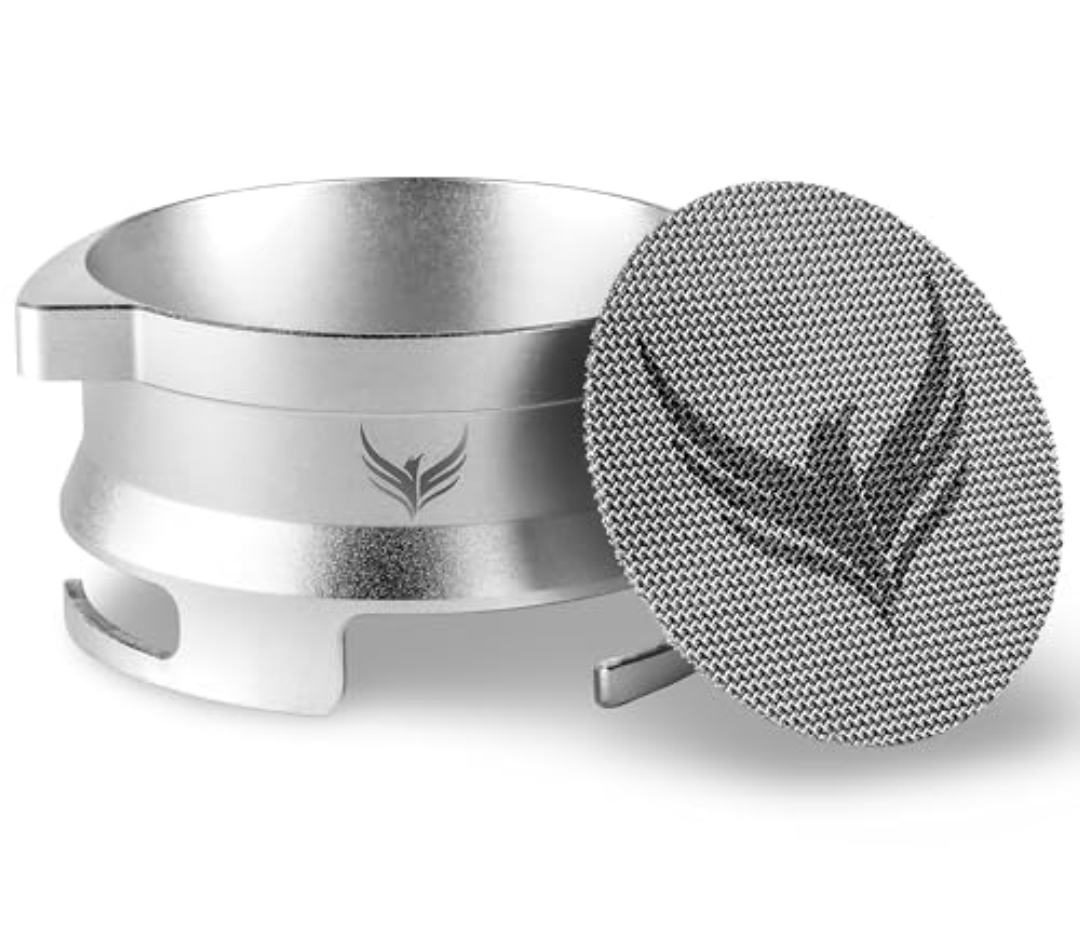 54mm Dosing Funnel Espresso Puck Screen Set KNODOS Grinder Trigger Portafilter Funnel and Filter Compatible with Breville 54mm Portafilters