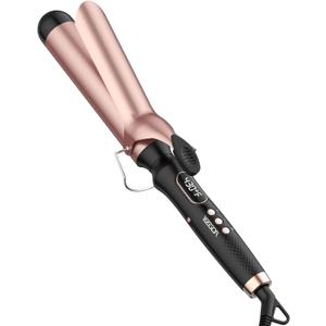 YEEGOR 1 1/2 inch Curling Iron,Extra Long Barrel Culing Wannd,100-240V Dual Voltage Hair Curler for Big Wave Curls,12 Temps