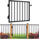 W.3ft x H.36in Aluminum Deck Gate Kit Outdoor, DIY Cuttable, Black