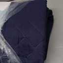 5-Piece Daybed Cover Set Navy Blue Twin Cozy Daybed Bedding Sets for All Season Lightweight Daybed Comforter Bedspread, Geometric Print Day Bed Cover for Twin Bed with 4 Pillow Shams,39"x75"