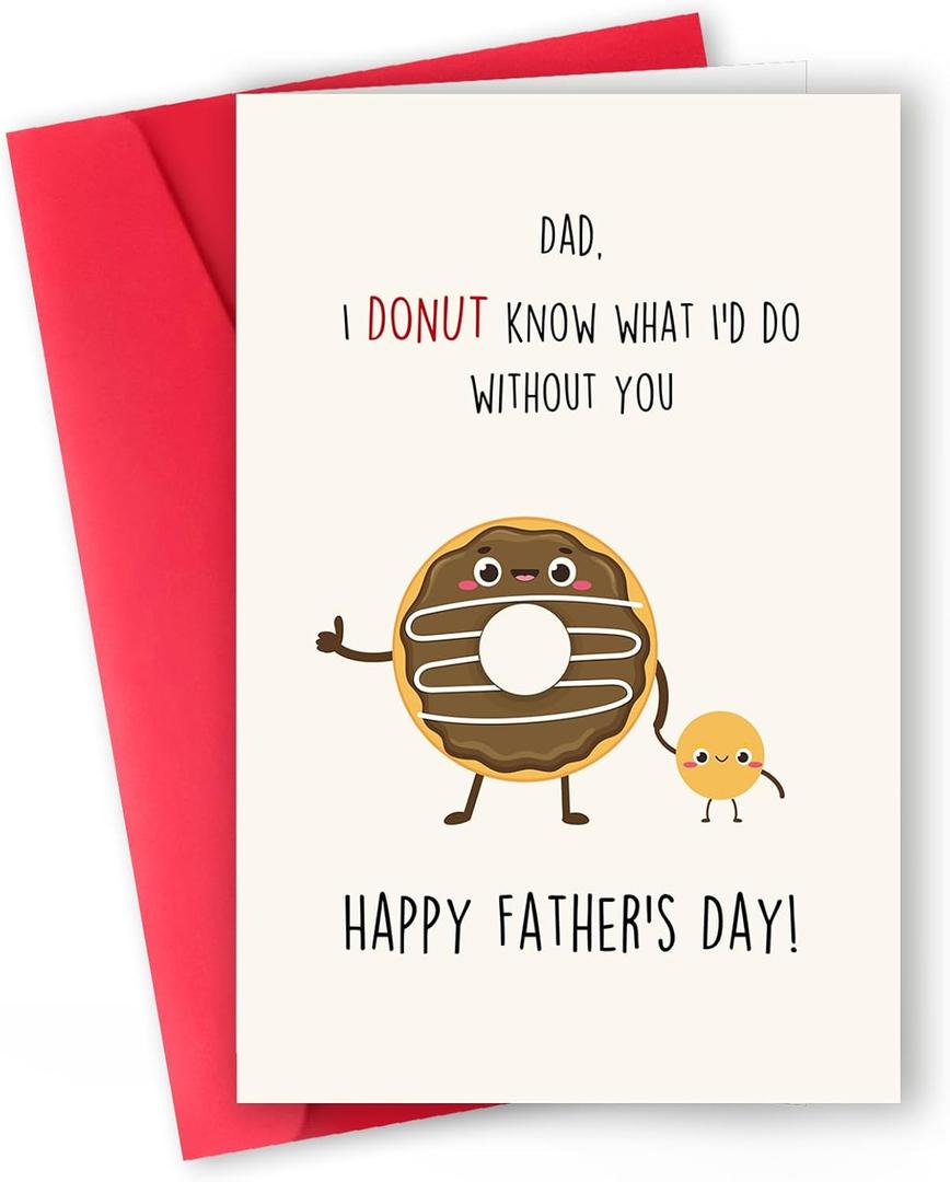 3 x ICOOLYI Funny Father’s Day Card Dad – Fathers Day Gift for Dad from Daughter, Son, Wife