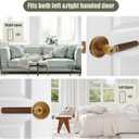 Walnut Wood Entry Door Lever (1 Pack, Aged Brass, Keyed) | Secure Keyed Reversible Handle for Front Entrance & Bedrooms, Zinc Alloy Base
