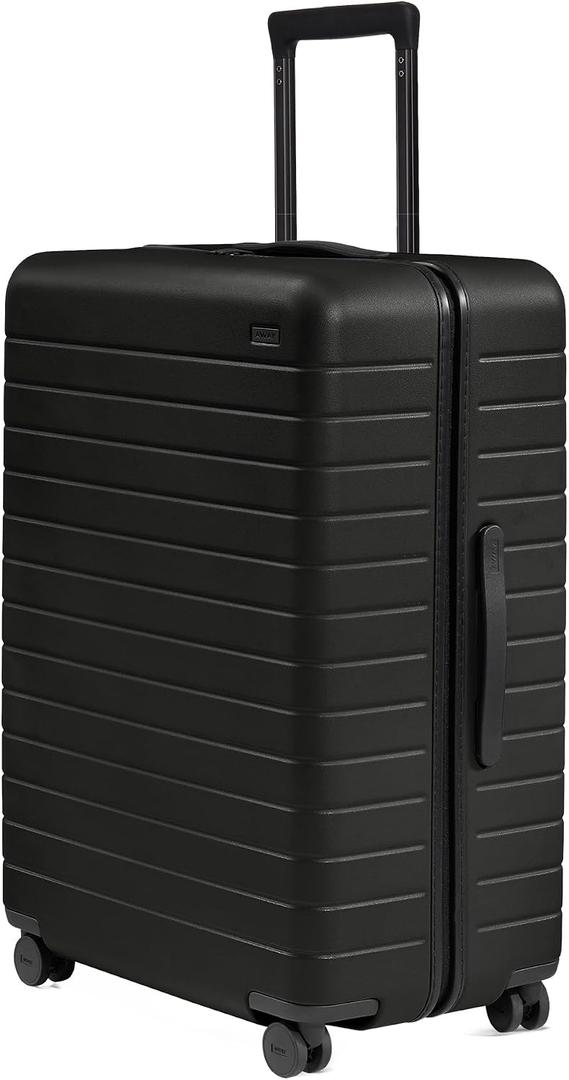 Away Large Checked Luggage, 29 Inch Hardside Suitcase with Spinner Wheels, Lightweight & Durable, TSA Lock, Jet Black, Standard
