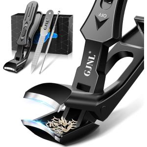 Toenail Clippers for Seniors Thick Toenails, 2026 Upgrade Angled Nail Clipper for Seniors, Toe Nail Clippers for Men with Wide Jaw Opening, Sharp Heavy Duty Fingernail Clipper Cutter with Catcher