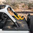JOYTUTUS Tonneau Cover for Wrangler JLU 4 Door 2018-2026 | Trunk Cargo Cover with Suction Cups No Adhesive, Waterproof, UV & Dust Protection, Easy Install & Remove