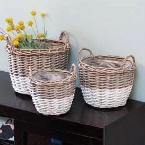 Baskets, Set of 4 for Home, Office, Dorm Room, Living Room, Bedroom, Bathroom, Nursery Storage and Organization (18x15x13in/16x13x11in/12x11x10in/10x10x9in)