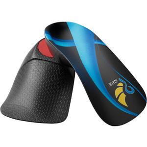 3/4 Arch Support Insoles for Women/Men,QBK Orthotics Shoe Insoles High Arch Supports Shoe Insoles for Plantar Fasciitis, Flat Feet, Over-Pronation,Height Increase Insoles, Heel Cushion InsertsM (Blue)