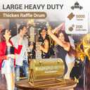 GADFISH Extra Large Raffle Drum (Holds 5000 Tickets), Thickened Raffle Ticket Spinner Drum Box with Silent Bearing for Lottery Games, Bingo, Raffle Balls, Durable Raffle Wheel Spinner with Stand