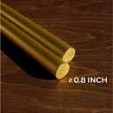 CANDWAX 8 inch Gold Taper Candles Set of 4 - Christmas Candles Taper Dripless - Tall Candles Long Burning Fragrance-Free - Gold Candlesticks