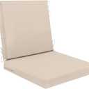 AAAAAcessories Outdoor Seat Cushions for Chairs, Waterproof, Fade-Resistant Patio Furniture Replacement Cushions, 20" x 20" x 3" + 20" x 20" x 3", Khaki Beige