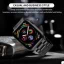Stainless Steel Band and Case Compatible With Apple Watch Iwatch Ultra Series 11 10 9 8 7 6 5 4 3 2 1 SE 42/44/45mm (Series1-9,SE 1/2/3),Men Women Classic Classy Metal Business