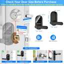 Smart keypad Door Lock with HandleFingerprint Keyless Entry Digital Lock with Built-in doorbell for Front Door,Bedroom,biometric Door knob, APP Control