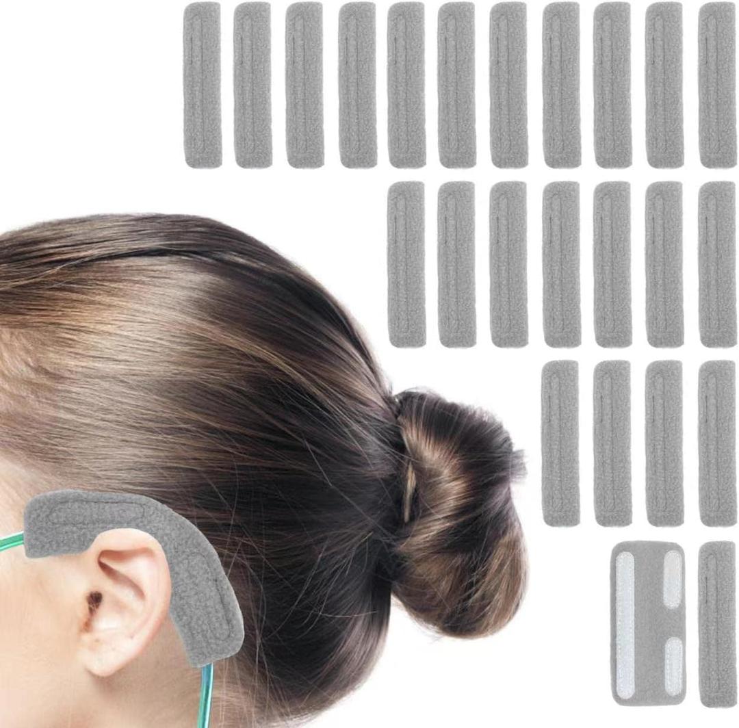 24Pcs Nasal Cannula Ear Cushions, Oxygen Comfort Ear Pads, Oxygen Tubing Cover for Oxygen Users, Oxygen Supplies & Accessories Cannula to Help Relieve Ear Pain And Prevent Cheek Indentation Discomfort