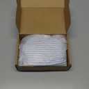 Neer Women's Striped Gingham Pants Cotton Plaid Pajama Lounge Boxer Pants Drawstring Pj Bottoms Wide Leg Trousers with Pocket(Blue White Stripe, X-Large)