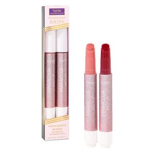 tarte maracuja juicy lip balm gloss  Hydrating & Nourishing Lip Gloss Balm with Vitamin E, Vegan & Cruelty-Free (2 Count (Pack of 1), rose & passion fruit)