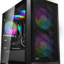 PCCOOLER CPS C3D310 Airflow M-ATX PC Case Mid Tower Desktop Computer Gaming Superior Case for ITX/M-ATX with 2 ARGB Case Fans,165mm Air Cooler & 280mm 240mm Radiator & 350MM GPU & 200mm PSU Support BK