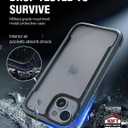 RAPTIC Shield for iPhone 15 Case, Shockproof Protective Clear Case, Military Grade 10ft Drop Tested, Durable Aluminum Frame, Anti-Yellowing Technology Case, 6.1 inch, Black