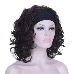 Lydell 12" Super Curly Wigs Chestnut Brown Synthetic Headband Wigs (Chestnut Brown)