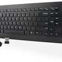 Lenovo 510 Wireless Keyboard & Mouse Combo, 2.4 GHz Nano USB Receiver, Full Size, Island Key Design, Left or Right Hand, 1200 DPI Optical Mouse, GX30N81775, Black
