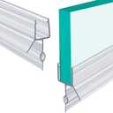 POZIA Clear Frameless Glass Shower Door Bottom Seal | Shower Door Sweep for Leak-Proof, Quick Installation to Create Reliable Water Barrier (1PACK-3/8in-20mm Gap)