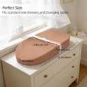 Baby Changing Pad, Waterproof Vegan Leather Wipeable Diaper Changing Pad with Safety Strap Non-Slip Changing Mat for Dresser & Table