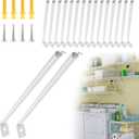 15 Pack 12 inch Wire Shelf Brackets, Closet Shelf Support Bracket with Anchors and Pins Support Wire Shelving Brackets for Kitchen, Pantries, Garages, Laundary, Shop and More