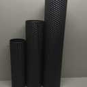 Dnnnii Tall Floor Vases Set of 3 - Black Metal Cylinder Vases for Living Room Corner, Modern Honeycomb Texture, Extra Large Standing Decor (Tallest 27.6in, Home Bedroom Dining Decor)