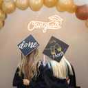 Congrats Grad Neon Sign with Graduation Cap, LED Neon Light with Dimmer, USB Powered Light Up Sign, Warm White Sign for Wall Decor, Classroom, Graduation Gift (14.5 x 8.5 in)