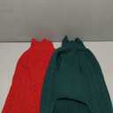 2 Pack Dog Sweaters for Large Dogs Winter Turtleneck Pullover Cable Knit Fleece Stretch Pitbull Labrador Golden Retriever Doberman Bulldog Boy Girl Pet Clothes (XXL, Red & Green)