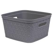 Medium Deco Plastic Storage Bins 12x12