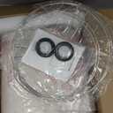 Seealle Farmhouse Table Lamps Set of 2 - Rustic Lamp for Bedroom Living Room, 22" Boho Bedside Lamps for Night Stands End Table Office Desk Lamp Nightstand Clearance with Linen Shades(Antique White)