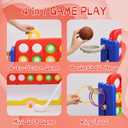 Giant 4 in A Row Game, Height Adjust Jumbo Yard Game Set for Kids & Adults with Mesh Catching Bag, Golf, Basketball Hoop & Ring Toss, 4-to-Score Connect Games for Indoor/Outdoor Fun