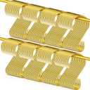 100 Pcs S Shaped Stainless Steel Hooks Metal Hanging Curtain Hooks Pan Pot Holder Rack for Hanging Pot, Pan, Cups, Plants, Bags, Jeans, Towels (Gold,1.57 Inch)