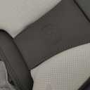 Coverado Seat Covers, Car Seat Covers Front Seats, Car Seat Cover, Car Seat Protector Waterproof, Seat Cushion Nappa Leather with Head Pillow, Carseat Cover Universal Fit for Most Cars (Gray&White)