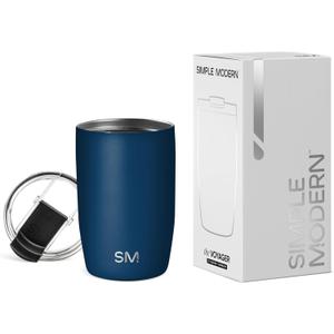 Simple Modern Travel Coffee Mug Tumbler with Flip Lid | Reusable Insulated Stainless Steel Cold Brew Iced Coffee Cup Thermos | Gifts for Women Men Him Her | Voyager Collection | 12oz | Slumberland