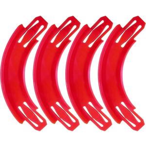 Racetrack Connectors Compatible with Hot Wheels, 90 Degree Banked Turn, 4 Packs, Upgrade Edition (Red)