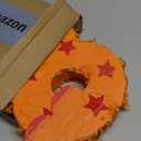 RoundFunny Number 8 Piata Anime Theme Birthday Party Supplies 13.7'' Number Piata Blindfold Stick Confetti Orange and Red Color Star Print Decor for Boys Girls Birthday Party Favor