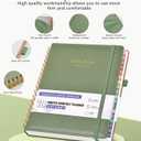Monthly Planner 2026, 12 Months Hardcover Calendar Planner from January 2026 - December 2026, 7.4'' x 9.6'' Monthly Planner with Tabs, Spiral Daily Planner Perfect for Office School Teacher Student, Green