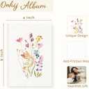 Floral Photo Album 4x6 Hold 36 Photos, Watercolor Wild Flower Aesthetic Small Photo Album Picture Memory Book Keepsake for Family Baby Travel Vacation