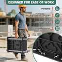 Wire Spool Rack, Multi-Purpose Wire Dispenser, Cable management rack for organizing cables, 34" Diameter 17" Tall, 15.87" Wide, 330-pound weight capacity (Black, 1 Pair)