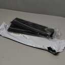 PATIKIL 14 x 3 Inch Door Air Vent Cover, 2 Pcs Aluminum Grille Ventilation Cover Louvered Diamond Hole with Mounting Screws for Cabinet Wardrobe Door, Black