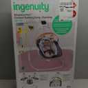 Ingenuity SimpleComfort Compact Baby Swing, Rotating Seat Swings in 3 Directions, 6 Speeds, 8 Melodies & 3 Nature Sounds, Ages 0-9 Months, Up to 20 Pounds - Chambray