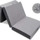 Milliard Trifold Mattress, Cot Size, 6 inch, Portable Foldable Mattress with Memory Foam & Washable Cover, Tri-Folding Floor Bed, Camping, Fold Up Guest Bed, RV Travel, Sleepovers, 75" x 31"