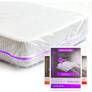 Gooo&Ma 6Mil Thicken Mattress Bag for Moving, Waterproof Zippered Mattress Cover for Storage, Reusable Plastic Encasement, Tear Proof Dust Proof ProtectionFullPurple